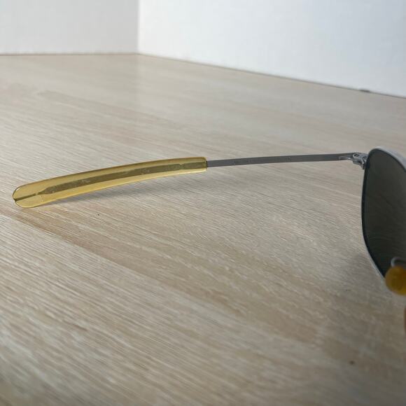 Vintage Randolph Engineering Aviator Sunglasses 5 1/2 Matte Chrome READ - Picture 5 of 15